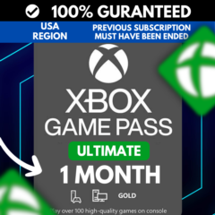 ⚡ XBOX GAME PASS ULTIMATE 1 MONTH USA RENEWAL CODE ✅⚡