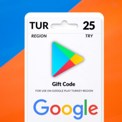 ТУРЦИЯ✅Google Play 25 TL✅Подарочная карта Турция. Код🔑