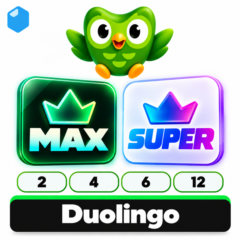 🎫 DUOLINGO MAX / SUPER / 2-12 МЕСЯЦЕВ / ДУОЛИНГО