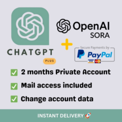 🧠 OpenAI ChatGPT Plus – 2️⃣ Months Account 🔒 Personal