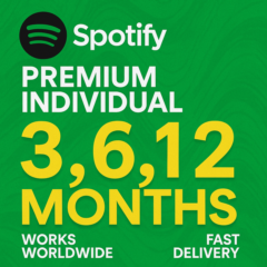 Spotify – Индивидуальная подписка на 3 / 6 / 12 месяцев