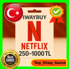 NETFLIX TURKEY 200-250-1000 TRY Gift card code код лиры