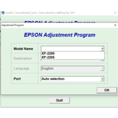 Сброс Epson XP2200 XP2205 Adjustment Program