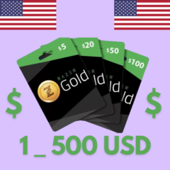 🔻Подарочная карта RAZER⚡ ⚡↘️1_500↗️ USD 🇺🇲🇺🇲