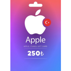 Подарочная карта iTunes на [[[ 250 ]]]турецких лир
