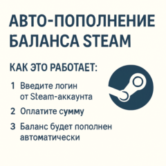 Пополнение баланса Steam - РФ-КЗ-UA-СНГ
