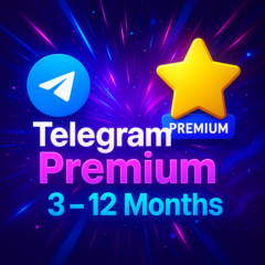 💎 Telegram Premium | 3–6месяцев | Мгновенно ⚡