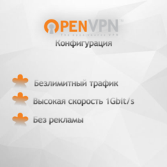 OpenVPN 1/3/6 Месяцев | Безлимитный |