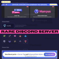 Сервер гильдии Discord с тегом сервера