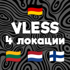 4 Локации | VLESS | Безлимит