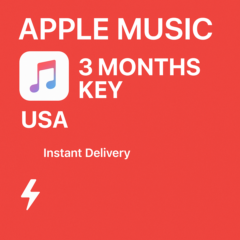 🎵 Apple Music Key 3 месяца США |Мгновенная доставка 🔐