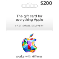 24/7 AUTO| Apple Itunes 200 USD (Gift Card)