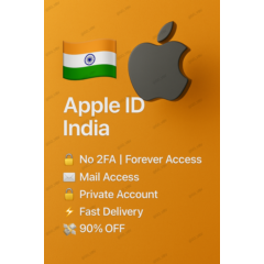 🇮🇳🔐 Apple ID Индия | No 2FA | Активный и готовый 🚀