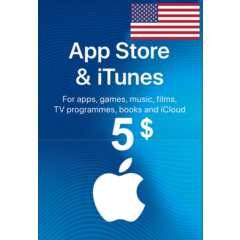 ПОДАРОЧНАЯ КАРТА ITUNES $5 (США) 🔑 — МГНОВЕННО
