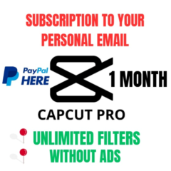 Capcut Pro 1 месяц на вашу электронную почту