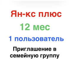 Ян-кс Плюс 12 месяцев для 1 участника