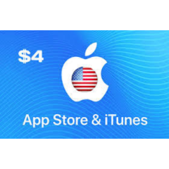 ⭐4$ iTunes USA Gift Card - Apple Store ✅ БЕЗ КОМИССИИ