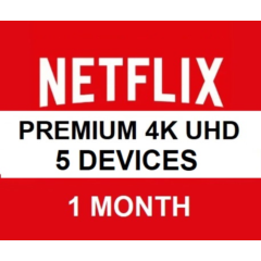 NETFLIX PREMIUM 4K 5 Screens 1 MONTH