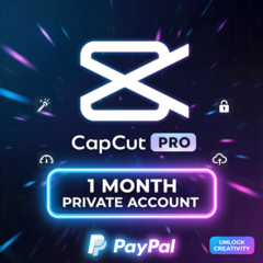 CapCut Pro, личный аккаунт на 1 месяц, мгновенная доставка.