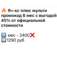 Ян-кс плюс мульти 6 мес промокод