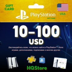 💥 Подарочная карта Playstation Network PSN 10-100 USD