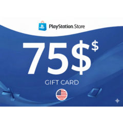 Подарочная карта PlayStation PSN на 75 долларов (США)