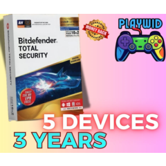 Bitdefender Total Security 5 устройств, ключ на 3 года.