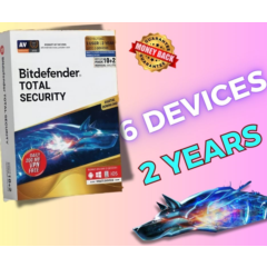 Bitdefender Total Security 6 Device 2 год. Ключ.