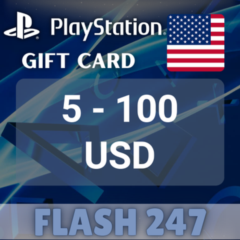 Подарочная карта PlayStation US | 5–100 USD АВТО 24/7