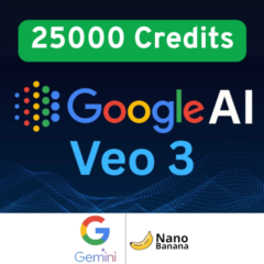 25000 кредитов | Gemini Ai ULTRA | VEO3 + FLOW | 1 М