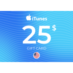 Подарочные карты iTunes/App 25 (США) — APPLE USA