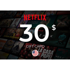 Подарочная карта Netflix – 30 долларов США (США)