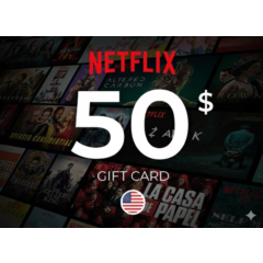Подарочная карта Netflix – 50 долларов США (США)