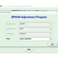Epson L8050 L8058 Adjustment Program