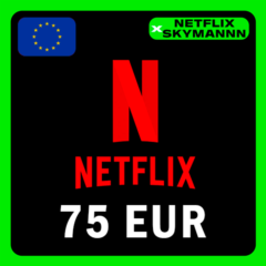 АВТО Карта пополнения Netflix 75 EUR ЕВРОПА 24/7