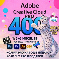 ADOBE CREATIVE CLOUD PRO 14/1/3/6 МЕСЯЦЕВ НА ВАШ ПРОФИЛЬ
