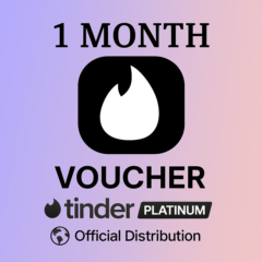 TINDER PLATINUM 1 MONTH CODE 24/7 VOUCHER INSTANT