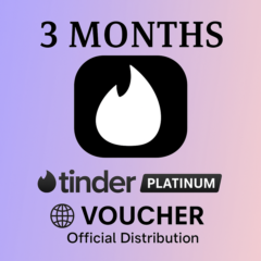 TINDER PLATINUM 3 MONTHS CODE 24/7 VOUCHER INSTANT