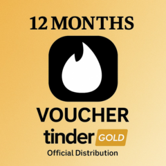 TINDER GOLD 12 MONTHS CODE 24/7 VOUCHER INSTANT
