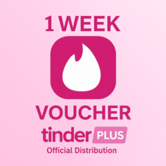 TINDER PLUS 1 WEEK CODE 24/7 VOUCHER INSTANT