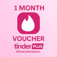 TINDER PLUS 1 MONTH CODE 24/7 VOUCHER INSTANT