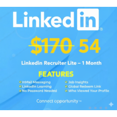 LinkedIn Recruiter Lite – подписка на 1 месяц