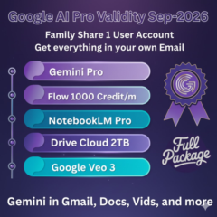 Google AI Pro, Gemini Pro, Veo 3.1 до сентября 2026 г.