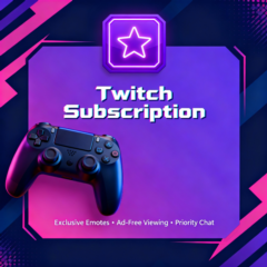 🎮 ТВИЧ ПОДПИСКА TIER 1 🎮 1 МЕСЯЦ