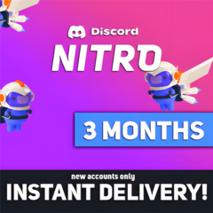 Ключ подписки Discord Nitro на 3 месяца (глобальный)
