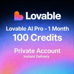 Lovable.dev AI Pro — 1 Month | 105 Credits