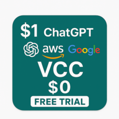 Виртуальная карта 1$ для Подписка на CHATGPT,AWS,Google