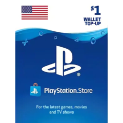 PlayStation PSN $1 USD Пополнение счета в США Мгнове