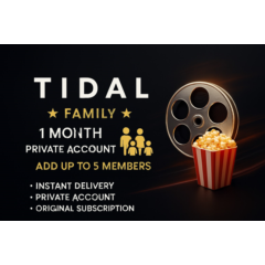🎵🔥Семейный⭐ аккаунт Tidal на 1⭐ месяц (приватный)💥💯