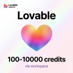 Lovable 100-10000 credits via workspace